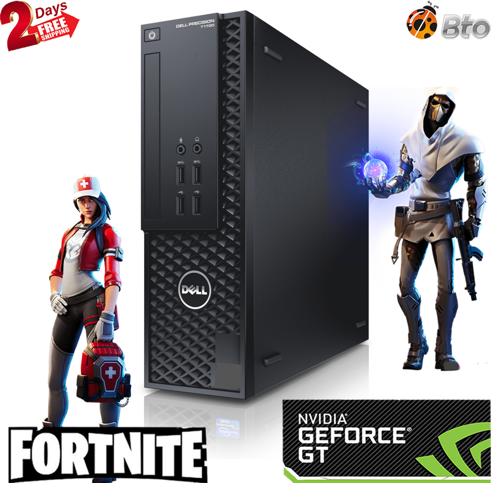 Restored Dell Precision T1700 Gaming Desktop Tower, Intel Core i7, 16GB  RAM, Nvidia GeForce GT 730, 1TB HD & 120GB SSD, Windows 10 Home, Black