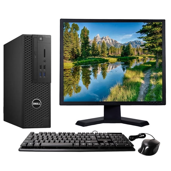Restored Dell Precision T3420 SFF Desktop Intel Xeon E3-1245 v5 Processor 8GB RAM 512GB SSD Keyboard and Mouse Wi-Fi 19" LCD Monitor Windows 10 Pro PC (Refurbished)