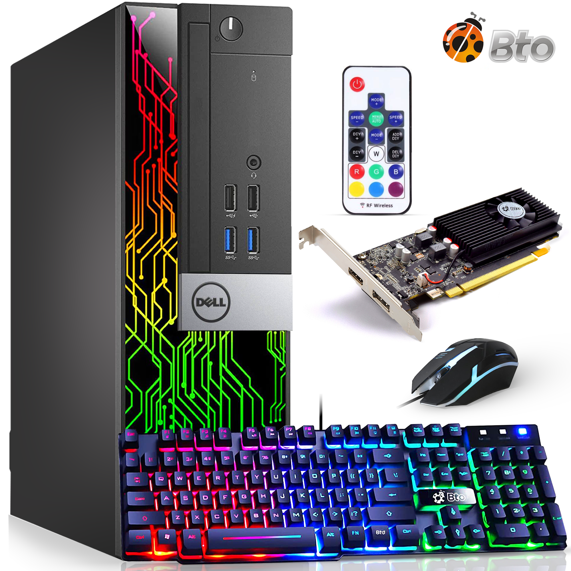 Restored Dell OptiPlex Desktop Computer PC with RGB Panel Restored Dell OptiPlex Desktop Computer PC with RGB Panel