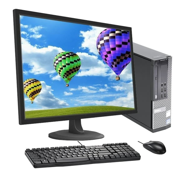 Restored Dell Small Computer PC Core i5 3.10Ghz 16Gb 500G Windows 10 Pro 22" LCD WiFi (Refurbished)