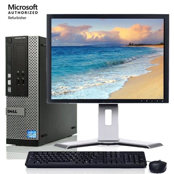 Restored Dell Windows 10 SFF Desktop Computer with Intel Core i3 4GB RAM 1TB HD DVD-RW Wi-fi and 17" LCD (Refurbished)