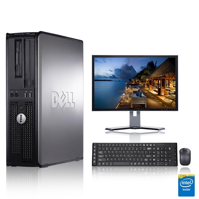 Restored DellOptiplex Desktop Computer 2.5 GHz Core 2 Duo Tower PC, 8GB, 160GB HDD, Windows 10 x64, 19" Monitor , USB Mouse & Keyboard (Refurbished) - image 1 of 4