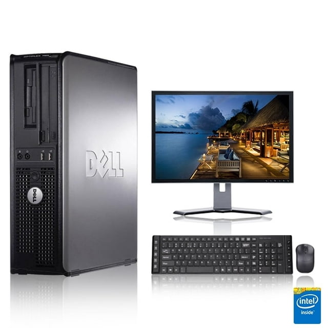 Restored DellOptiplex Desktop Computer 2.5 GHz Core 2 Duo Tower PC, 8GB, 160GB HDD, Windows 10 x64, 19" Monitor , USB Mouse & Keyboard (Refurbished)