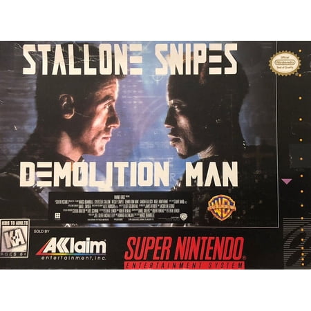 Restored Demolition Man (Super Nintendo, 1995) SNES Action Game (Refurbished)