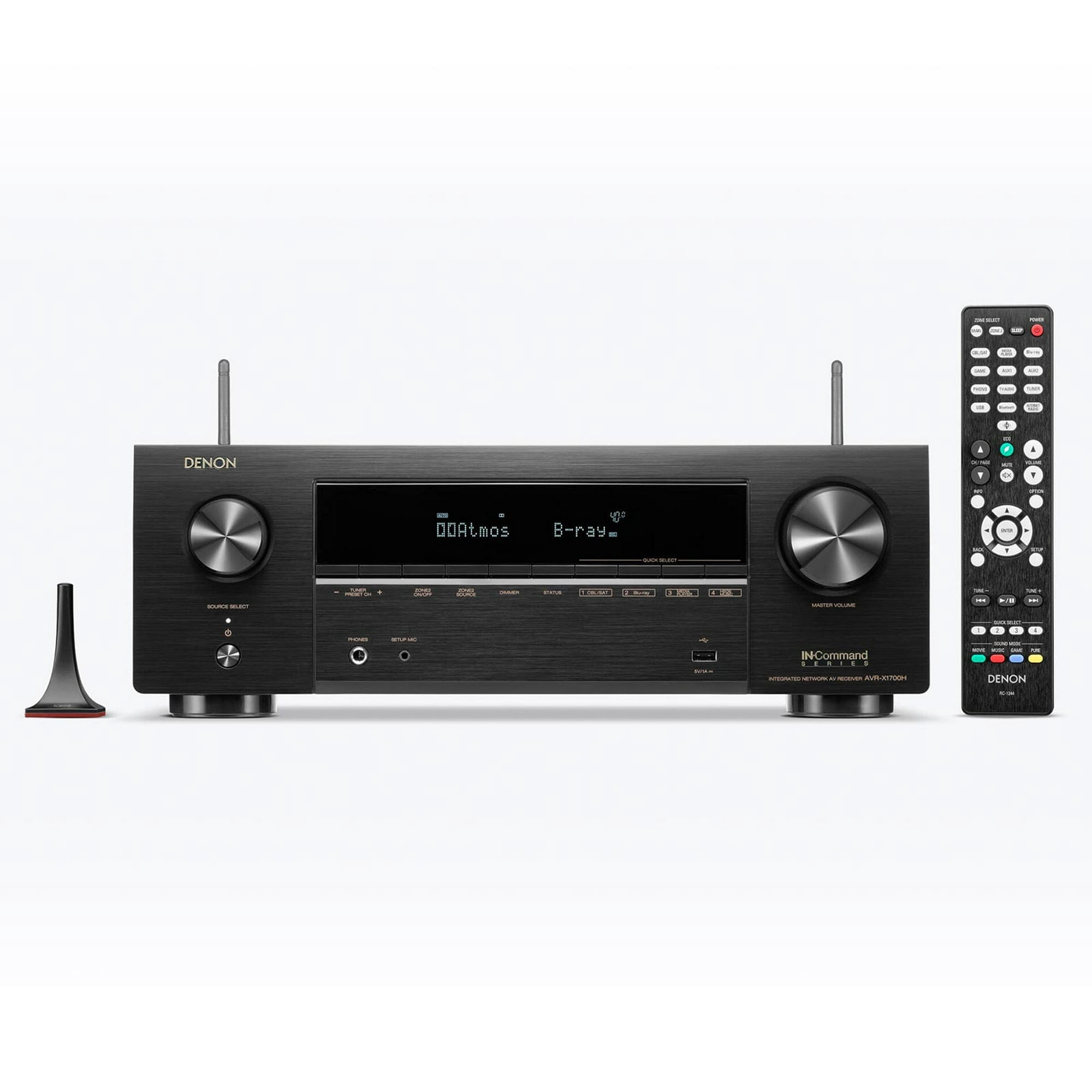 Denon AVR-X1700H, 7.2ch 8K Home Theater Receiver, HEOS Built-in