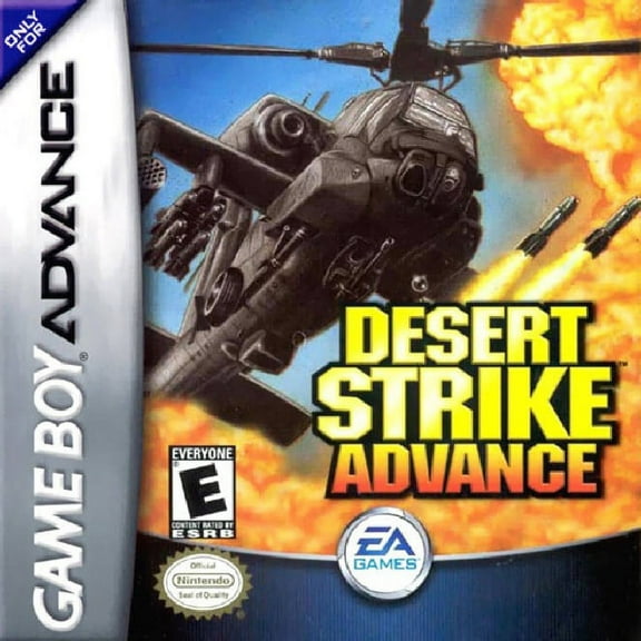 Restored Desert Strike Advance (Nintendo GameBoy Advance, 2002) Shooter Game