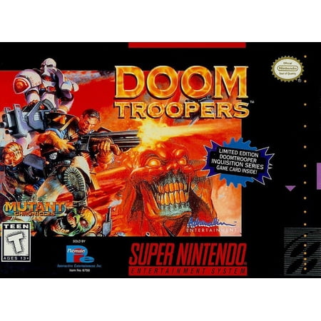 Restored Doom Troopers (Super Nintendo, 1995) SNES Shooter Game (Refurbished)