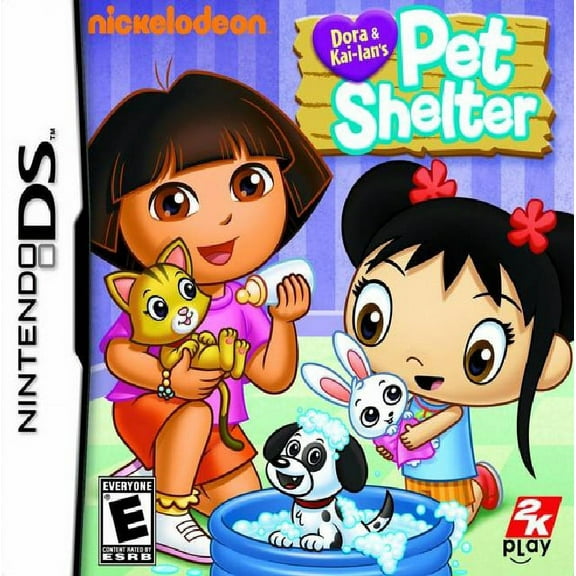 Restored Dora and Kai-Lan's Pet Shelter (Nintendo DS, 2011) Nickelodeon Game (Refurbished)