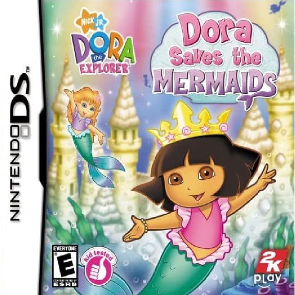 Restored Dora the Explorer: Dora Saves the Mermaids (Nintendo DS, 2007) Nick Jr Game