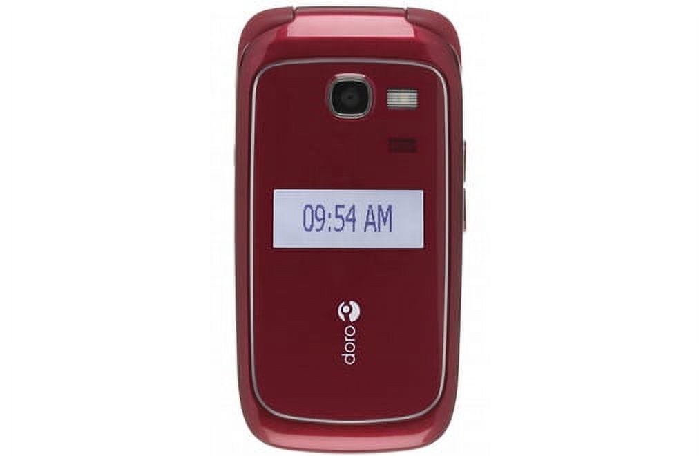 Restored Doro PhoneEasy 618 Red Unlocked Flip phone (Refurbished)