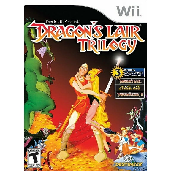 Restored Dragon's Lair Trilogy (Nintendo Wii, 2010) Adventure Game (Refurbished)