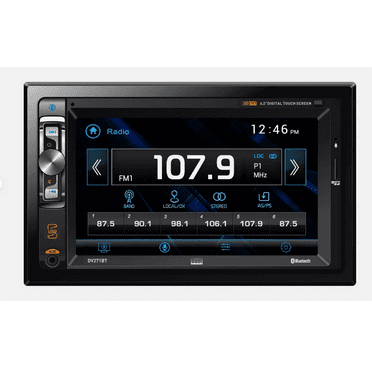 Restored Dual Electronics DV271BT Double DIN Car Stereo 6.2" Touchscreen DVD Bluetooth (Certified) (Refurbished)