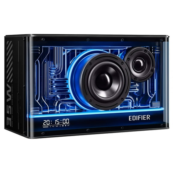 Restored Edifier QD35 Tabletop Bluetooth Speaker - Black (Refurbished)