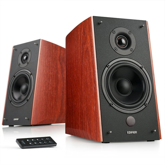 Restored Edifier R2000DB Powered Bluetooth Bookshelf Speakers - Optical Input - Wood (Refurbished)