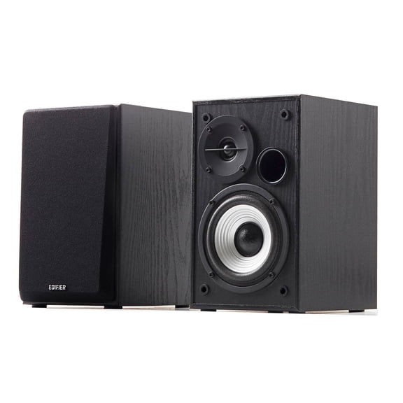 Restored Edifier R980T 4" Active Bookshelf Speakers - 2.0 Computer Speaker - Black (Refurbished)