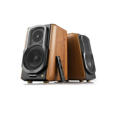 Restored Edifier S1000MKII Audiophile Active Bookshelf 2.0 Speakers - Wood (Refurbished)