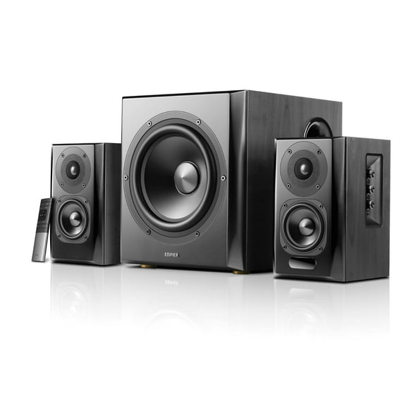 Restored Edifier S351DB Bookshelf Speaker and Subwoofer 2.1 Speaker System Bluetooth V4.0 aptX - Black (Refurbished)
