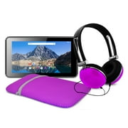 Restored Ematic 7" 16GB Tablet with Android 7.1 (Nougat) + Sleeve and Headphones (EGQ373PR) (Refurbished)