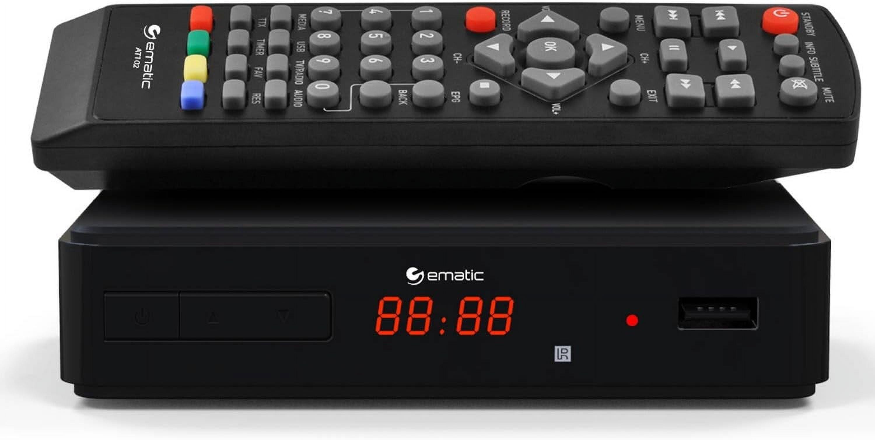 Restored Ematic AT102 Digital TV HD Converter Box + Recorder with LED