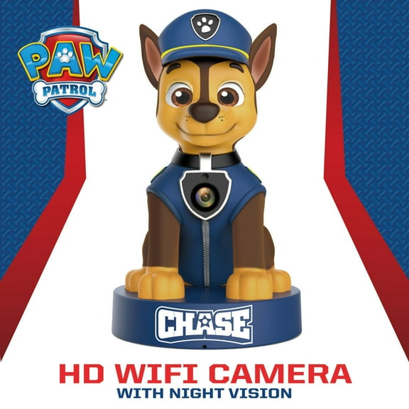 Restored Ematic EPWB1402 PAW Patrol Chase 1080p HD Wifi Security Camera Monitor with Two-Way Audio and Night Vision CCTV (Blue) (Refurbished)