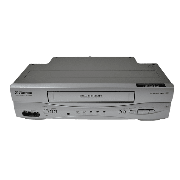 Restored Emerson EWV603 VCR w/ Original Remote, Manual, A/V Cables, & HDMI Converter
