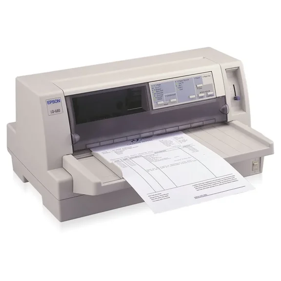Restored Epson LQ-680 Pro Dot Matrix Printer – 24-Pin, 360 dpi, High-Speed 106 Columns, 64 KB Buffer, Long-Life 10,000h (P/N: C11C376125A1)