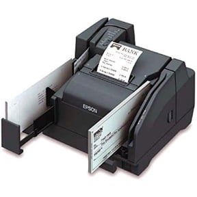 Restored Epson TM-S9000 Multifunction Scanner Printer - Teller Device, Check Reader, 110DPM, Direct Thermal, USB, 1 Pocket, Dark Gray (with USB Hub and MSR) (14972 (Refurbished)