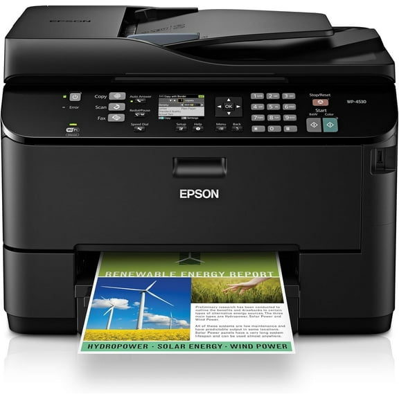 Restored Epson WorkForce Pro WP-4530 Wireless All-in-One Color Inkjet Printer – Copier, Scanner, Fax with Wi-Fi, Model C11CB33201