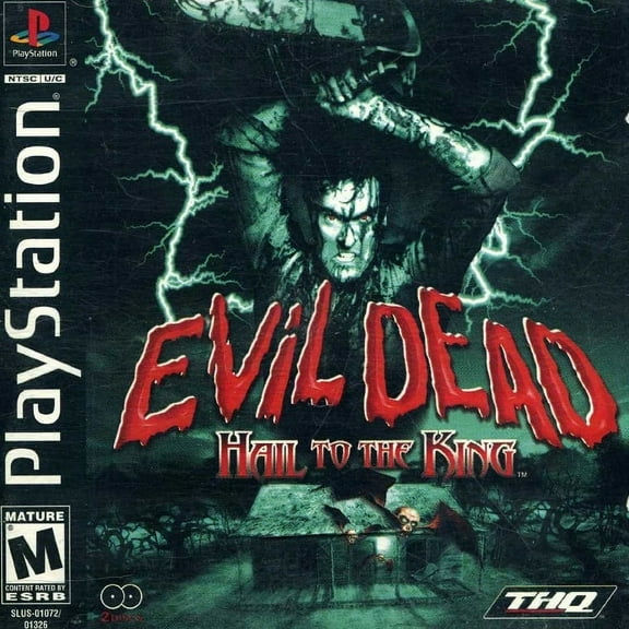 Restored Evil Dead: Hail to the King (Sony PlayStation 1, 2000) Spooky Game (Refurbished)