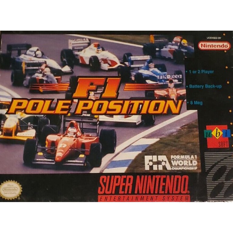 Restored F1 Pole Position (Super Nintendo, 1993) SNES Racing Game