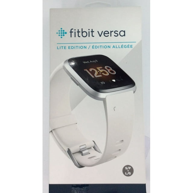 Restored Fitbit FB415SRWT Versa Smart Watch, One Size (S & L Bands Included) White/Silver Aluminum Lite Edition (Refurbished)