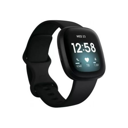 Restored Fitbit FB511BKBK Versa 3 Smartwatch Black (Refurbished)