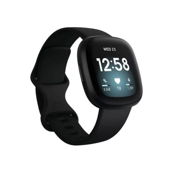 Restored Fitbit FB511BKBK Versa 3 Smartwatch Black (Refurbished)