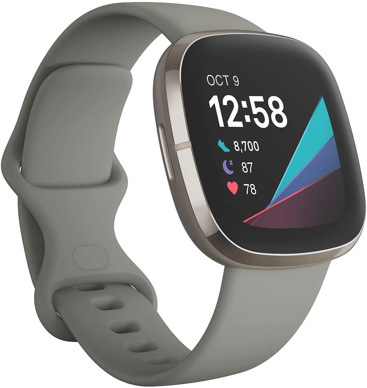 Restored Fitbit Sense Smartwatch - Sage Grey/Silver (Refurbished ...