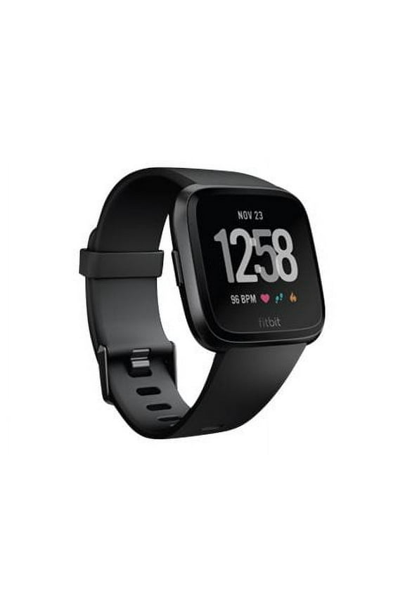 Restored Fitbit Versa Smart Watch, Black/Black Aluminium (Refurbished)