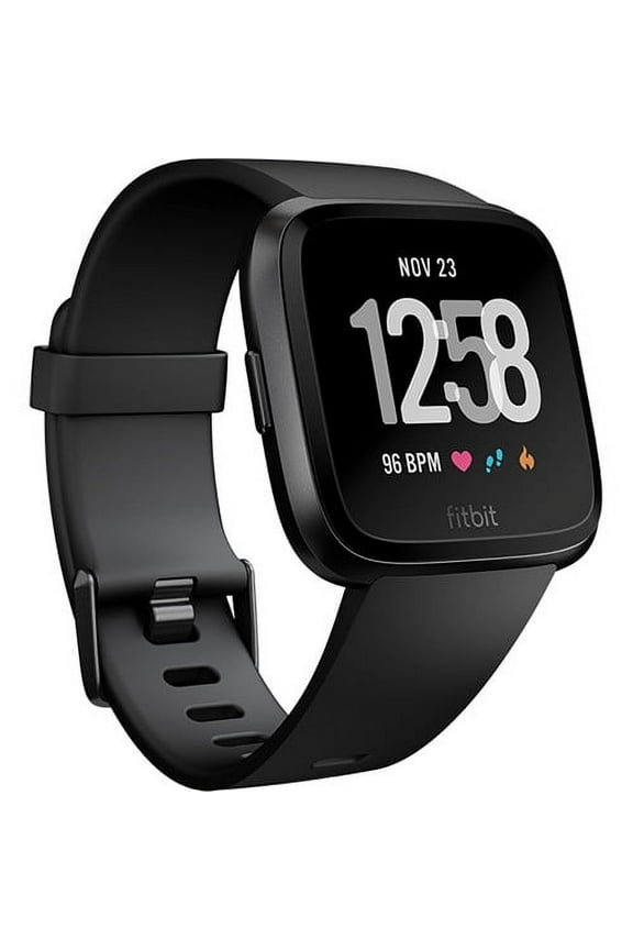 Restored Fitbit Versa Smart Watch, Black/Black Aluminium (Refurbished)