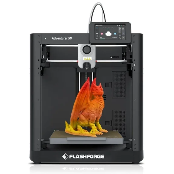 Restored Flashforge Adventurer 5M 3D Printer, 600mm/s High Speed 3D Printer, 8.7 x 8.7 x 8.7'', Black (Refurbished)