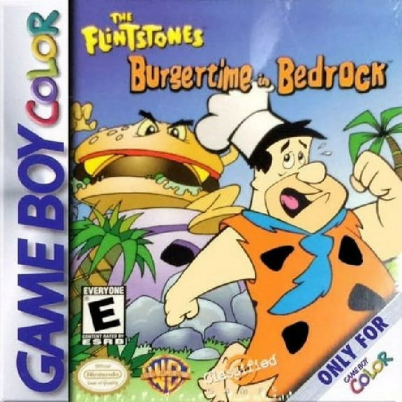 Restored Flintstones: Burgertime in Bedrock (Nintendo GameBoy Color, 2001) Adventure Game (Refurbished)