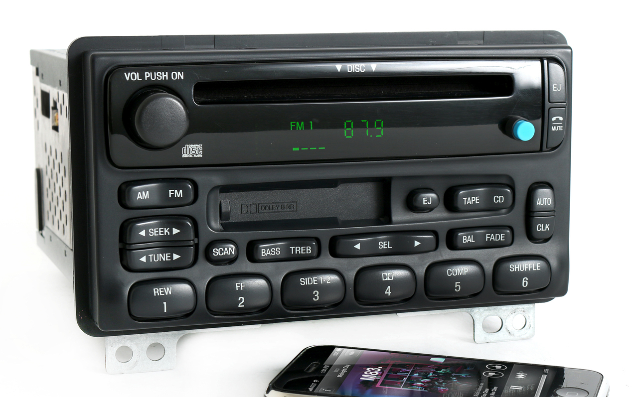 Restored Ford Explorer Mercury 2001-05 Radio AM FM CD CS w Bluetooth Music 1L2F-18C868-BB - (Refurbished) - image 1 of 6
