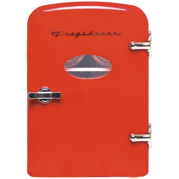Restored Frigidaire, 6 Can/4L Mini Personal Retro Fridge Cooler, EFMIS229, Red (Refurbished)