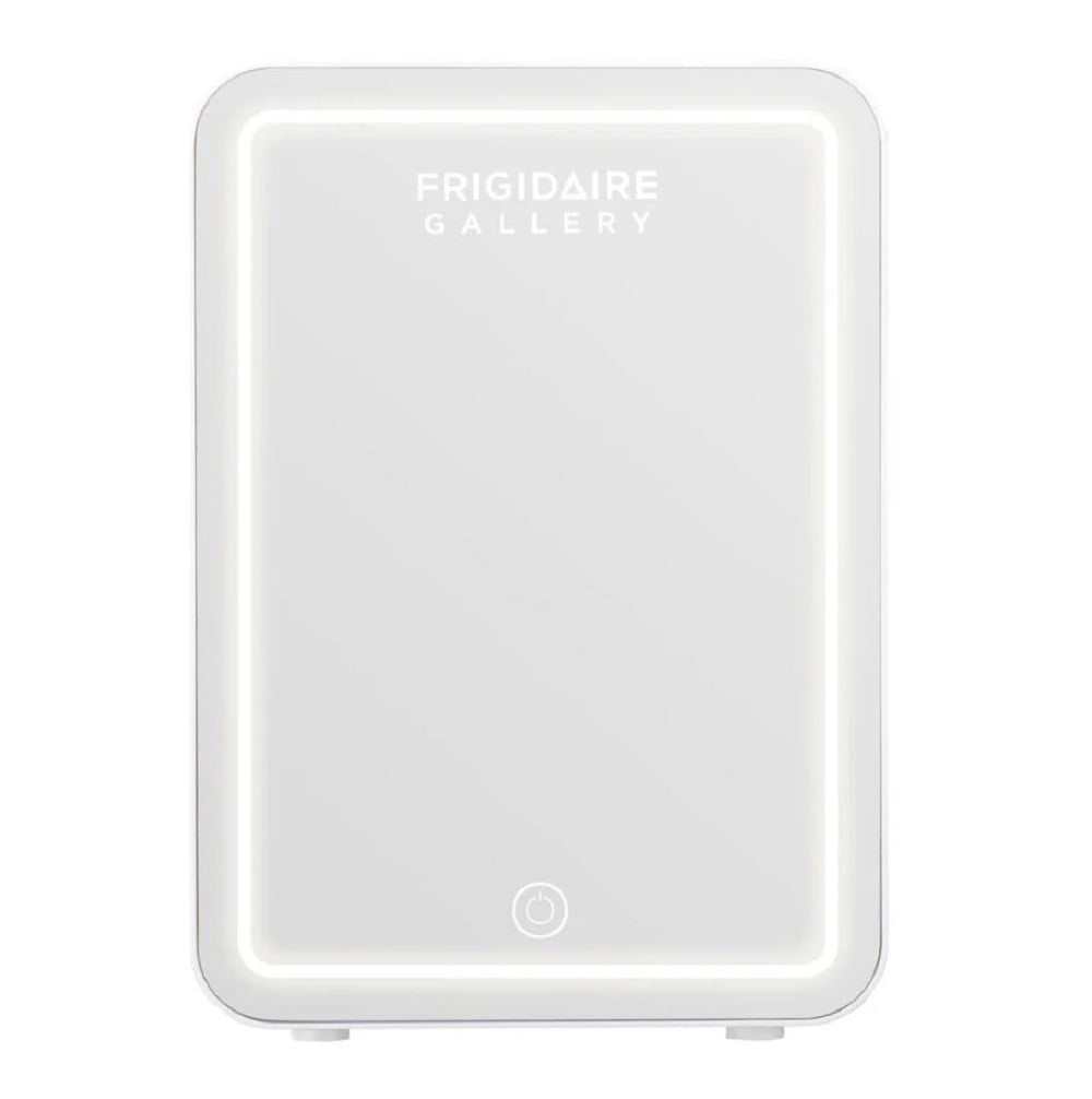Restored Frigidaire 9 Can Mini Cooler / Skincare Fridge, Built In Mirror And Light (Refurbished)