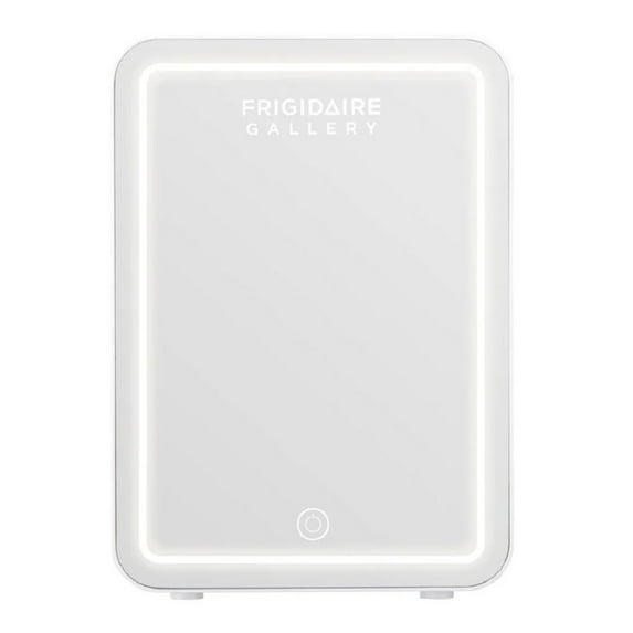 Restored Frigidaire 9 Can Mini Cooler / Skincare Fridge, Built In Mirror And Light (Refurbished)