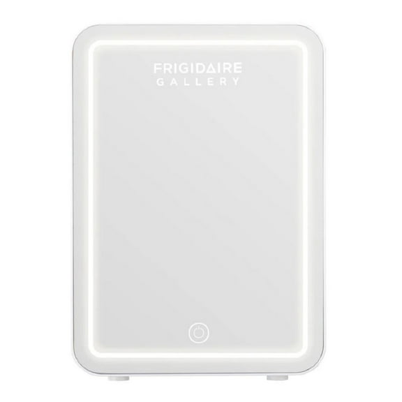 Restored Frigidaire 9 Can Mini Cooler / Skincare Fridge, Built In Mirror And Light (Refurbished)