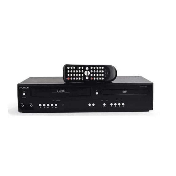 Restored Funai DV220FX4 DVD/VCR Combo Player w/ Original Remote, Manual, A/V Cables, & HDMI Converter
