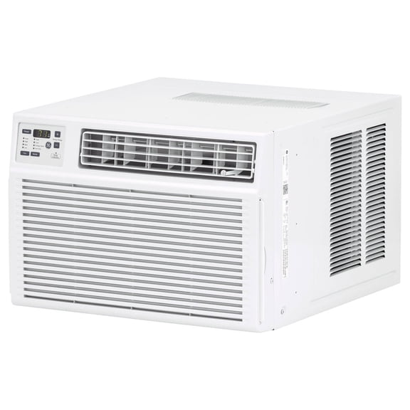 Restored GE 11,800 BTU 230V Window Air Conditioner with Heat & Remote, White (Refurbished)