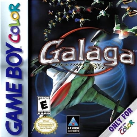 Restored Galaga (Nintendo GameBoy Color, 2000) Shooter Game (Refurbished)