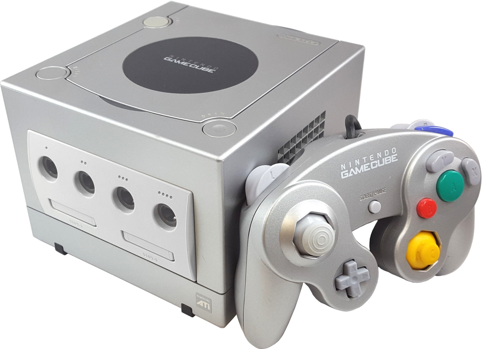 Refurbished Platinum Nintendo Gamecube Console with Brand