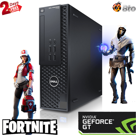 Restored Gaming Computer Dell T1700 Desktop SFF Intel Core i74th Gen Processor. 16GB Ram, 120GB SSD, 2TB HDD, Nvidia GT 1030 DDR5, Bto WiFi Adapter, Windows 10 PC (Refurbished)