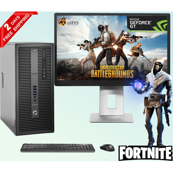 Restored Gaming Computer HP G2 Desktop Tower PC Intel Core i5 6th Gen. Processor, 16GB DDR4 Ram, 1TB HDD, NVIDIA GeForce GT 1030 DDR5, 24 inch LCD, Bto WiFi, Windows 10 Home (Refurbished)