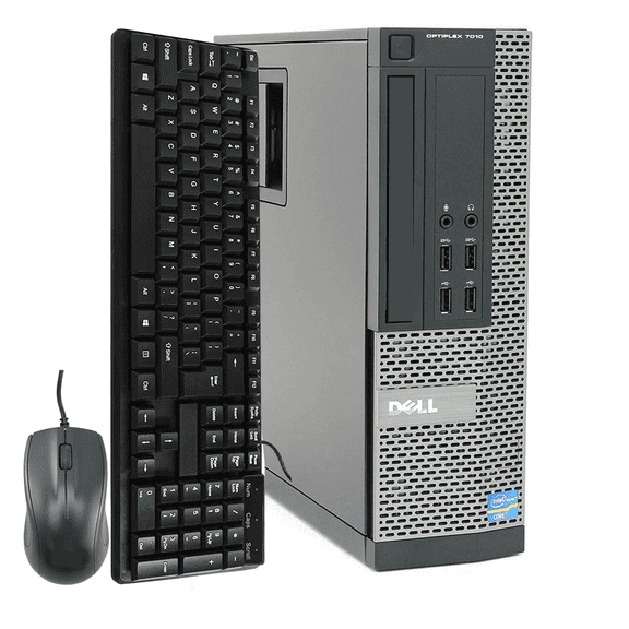 Restored Gaming Dell 7010 Desktop SFF Computer Intel Core i7 3.4GHz Processor, 16GB Ram, 120GB SSD + 500GB HDD, BTO WiFi Adapter, HDMI, NVIDIA GT 1030 GDDR5, Windows 10 PC (Refurbished)